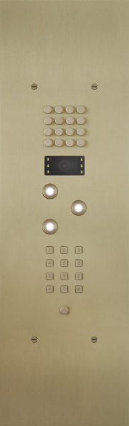 Wizard Bronze gold IP 3 buttons large model keypad and color cam